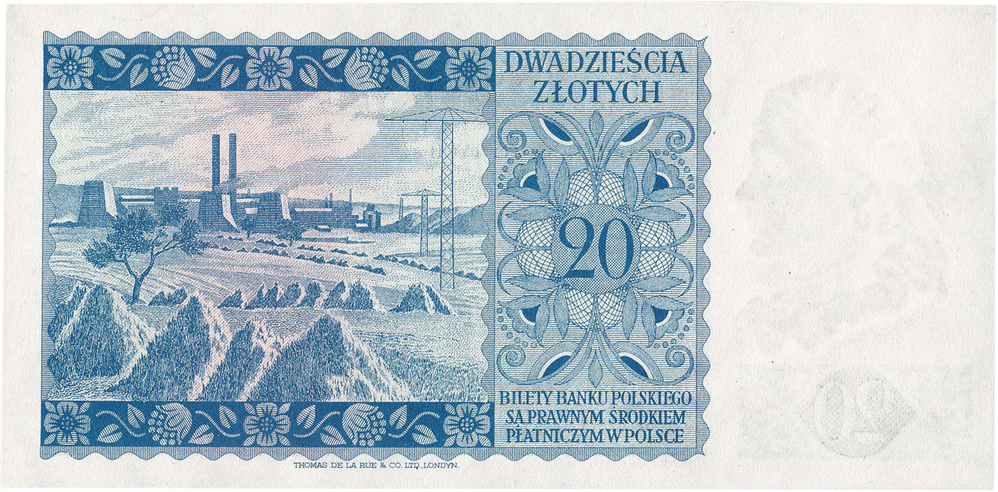 Emigracja 20 złotych 1939 seria L - RZADKOŚĆ R6